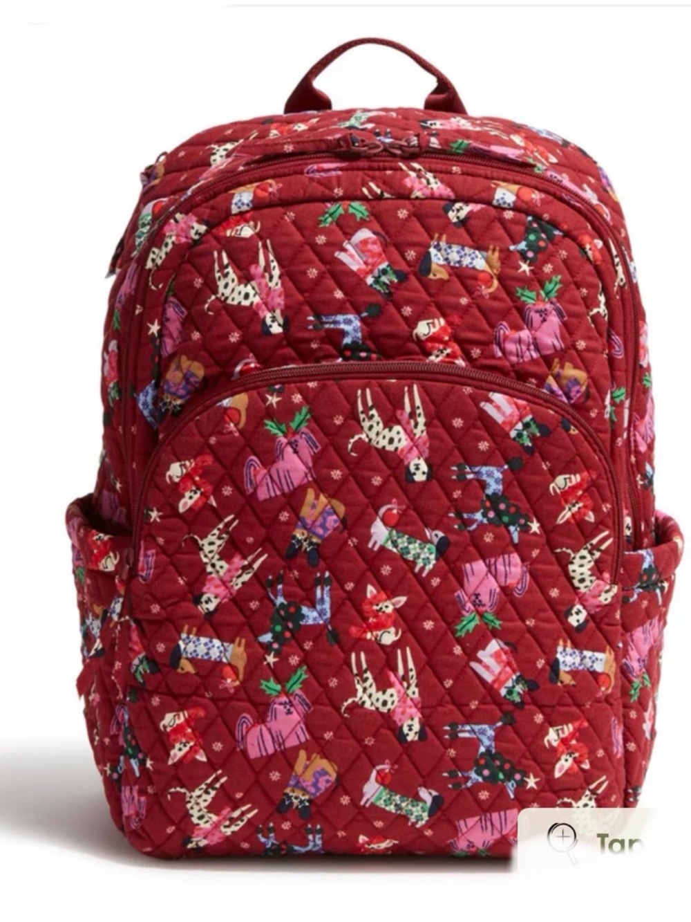 Vera Bradley Essential Large Backpack in Holiday Hounds NWT